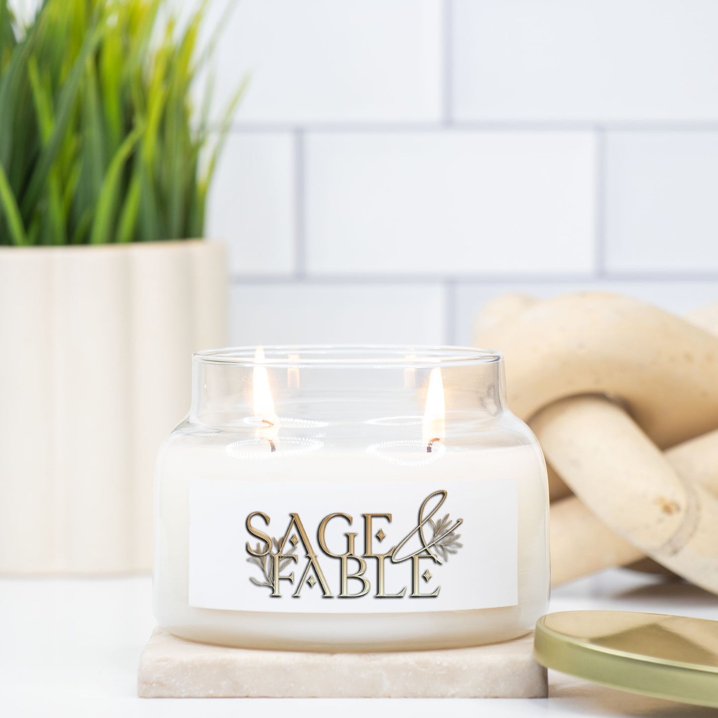Sage & Fable Double Wick Candle