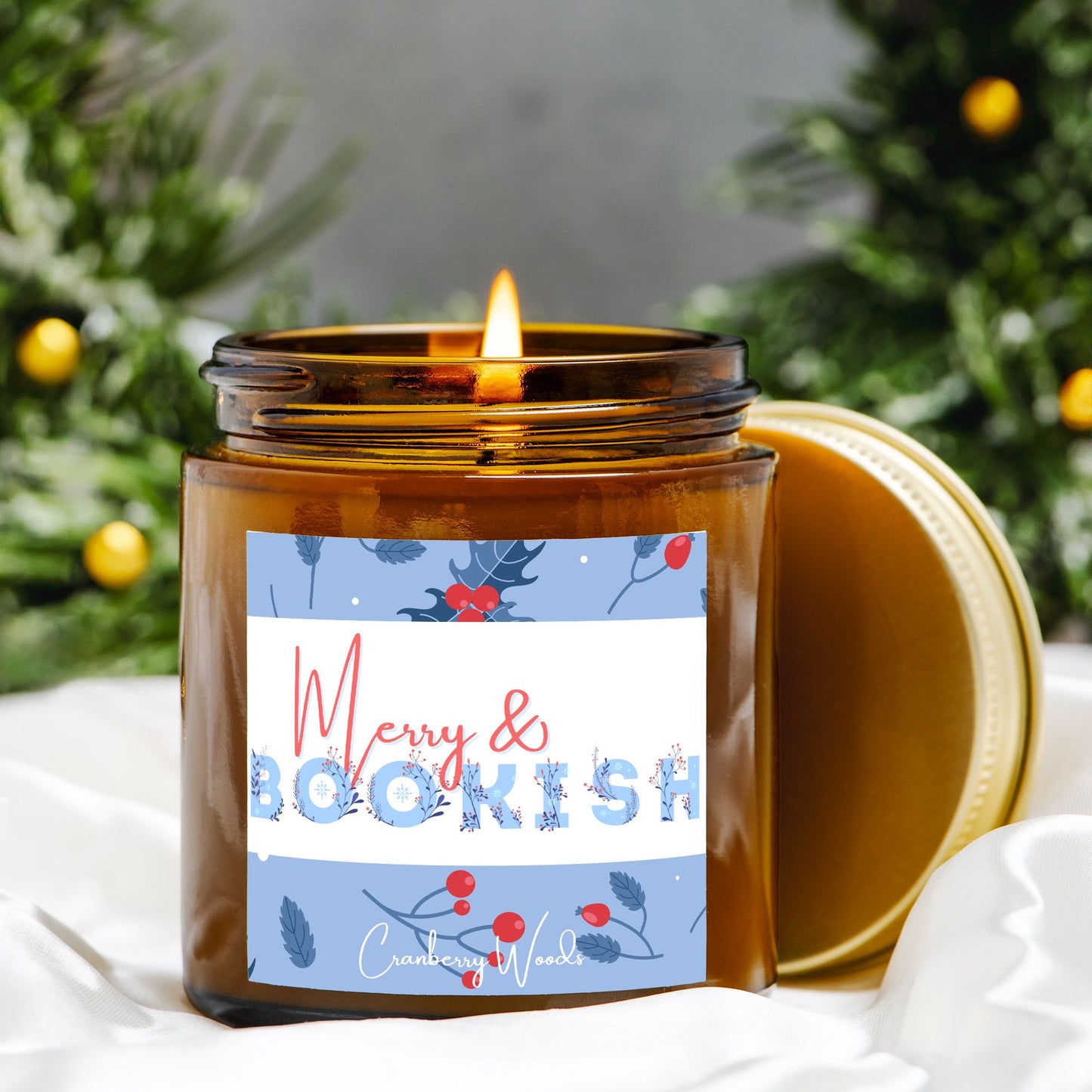 Merry & Bookish Candle- Cranberry Woods