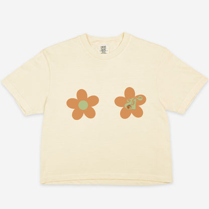 Flower Tee- Comfort Colors Boxy Tee