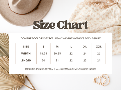 Flower Tee- Comfort Colors Boxy Tee