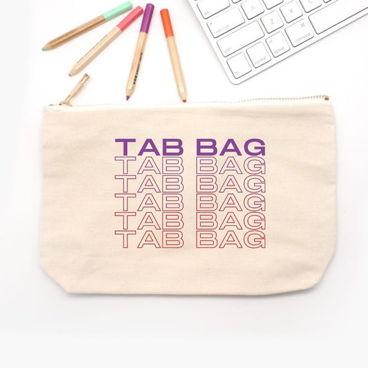 Tab Bag - Canvas Pencil Bag